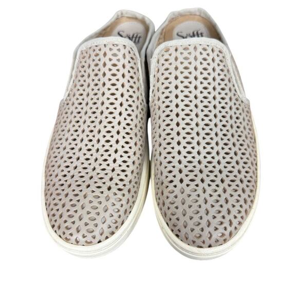 Sofft Somers II Taupe Leather Perforated Mules Slip On Sneakers Shoes Womens 8 - Picture 6 of 16